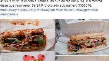 Imagem Consumidor mede sanduíche da Subway e descobre que ele tem 13 cm